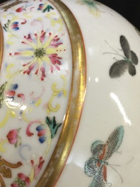 A Chinese famille rose butterfly vase, Guangxu mark, 20th C.